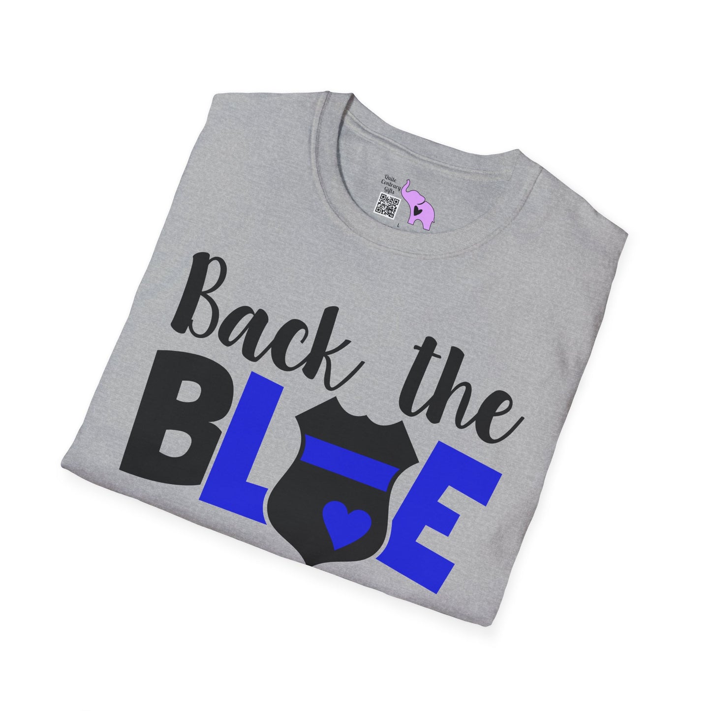 Back The Blue (Badge) Adult T-shirt