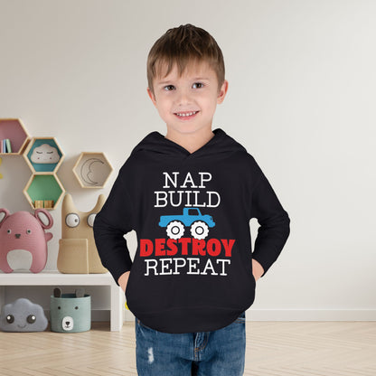 Nap Build Destroy Repeat Toddler Hoodie