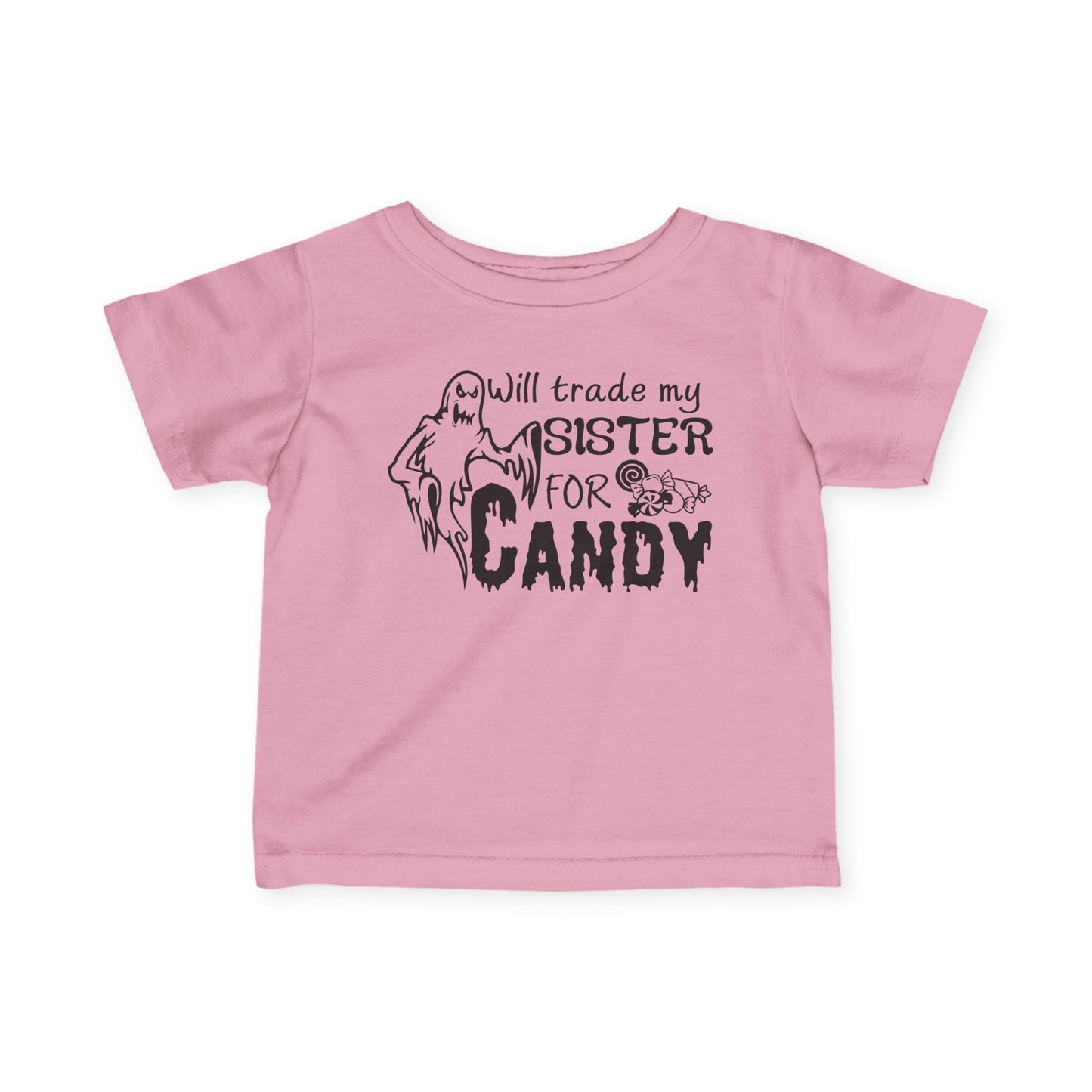Will Trade My Sister for Candy (Ghost) Infant Soft T-Shirt