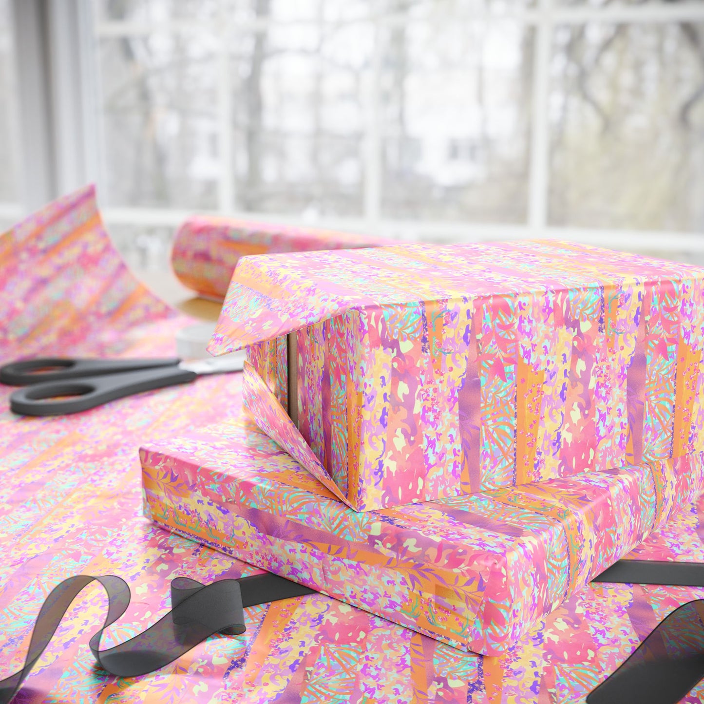 Wild Tropic Collage Wrapping Paper