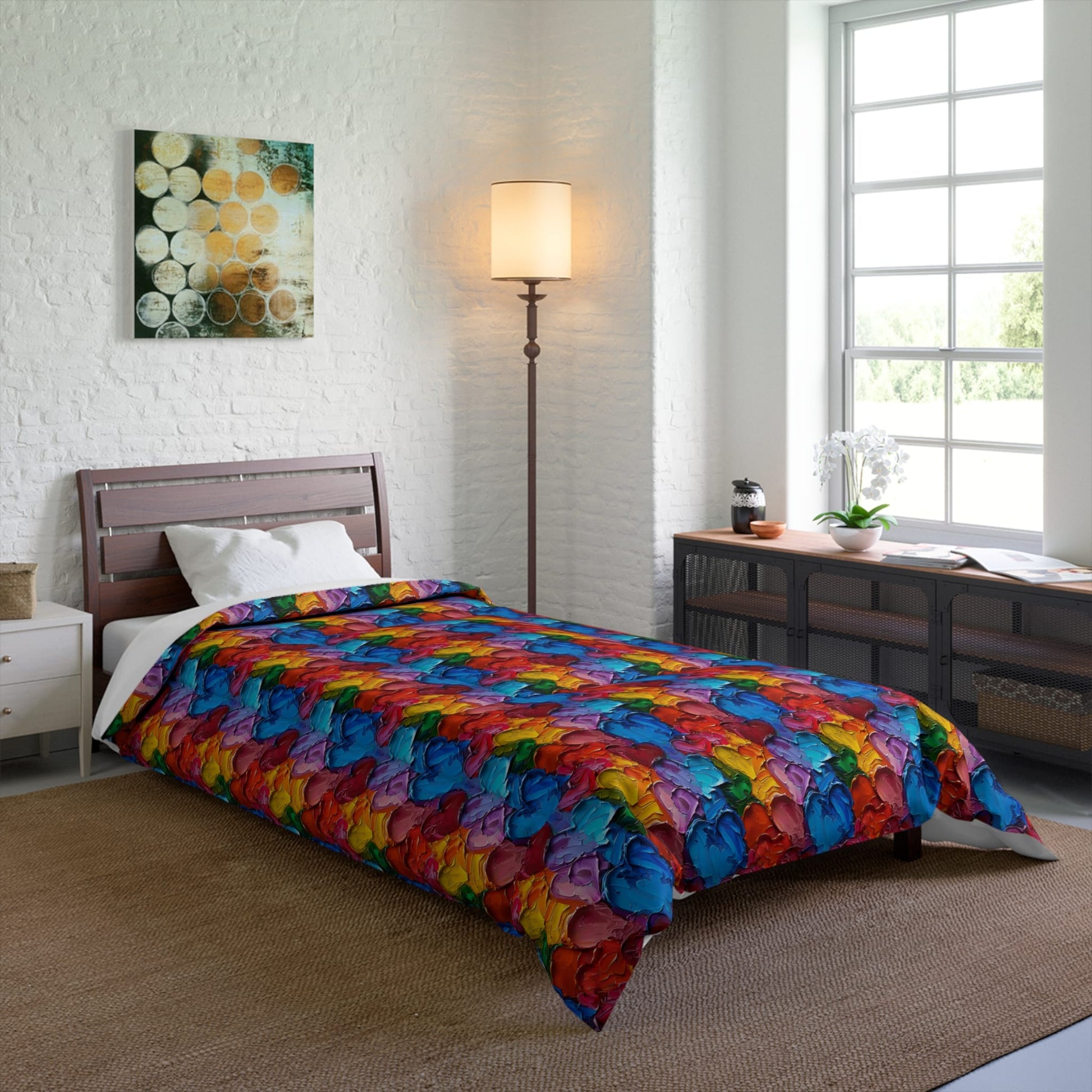 Palette Knife Hearts Comforter