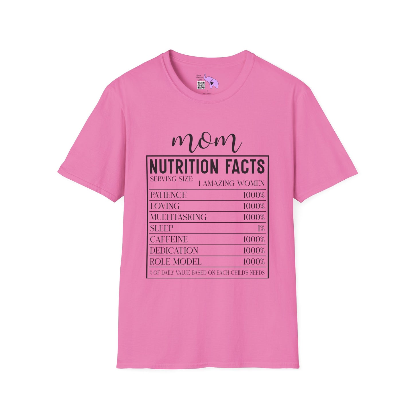 Mom Nutrition Facts Adult T-shirt
