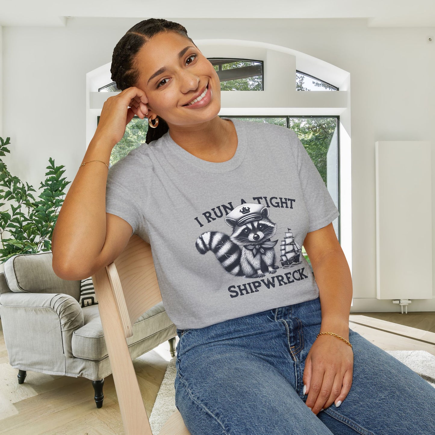 I Run A Tight Shipwreck Adult T-shirt