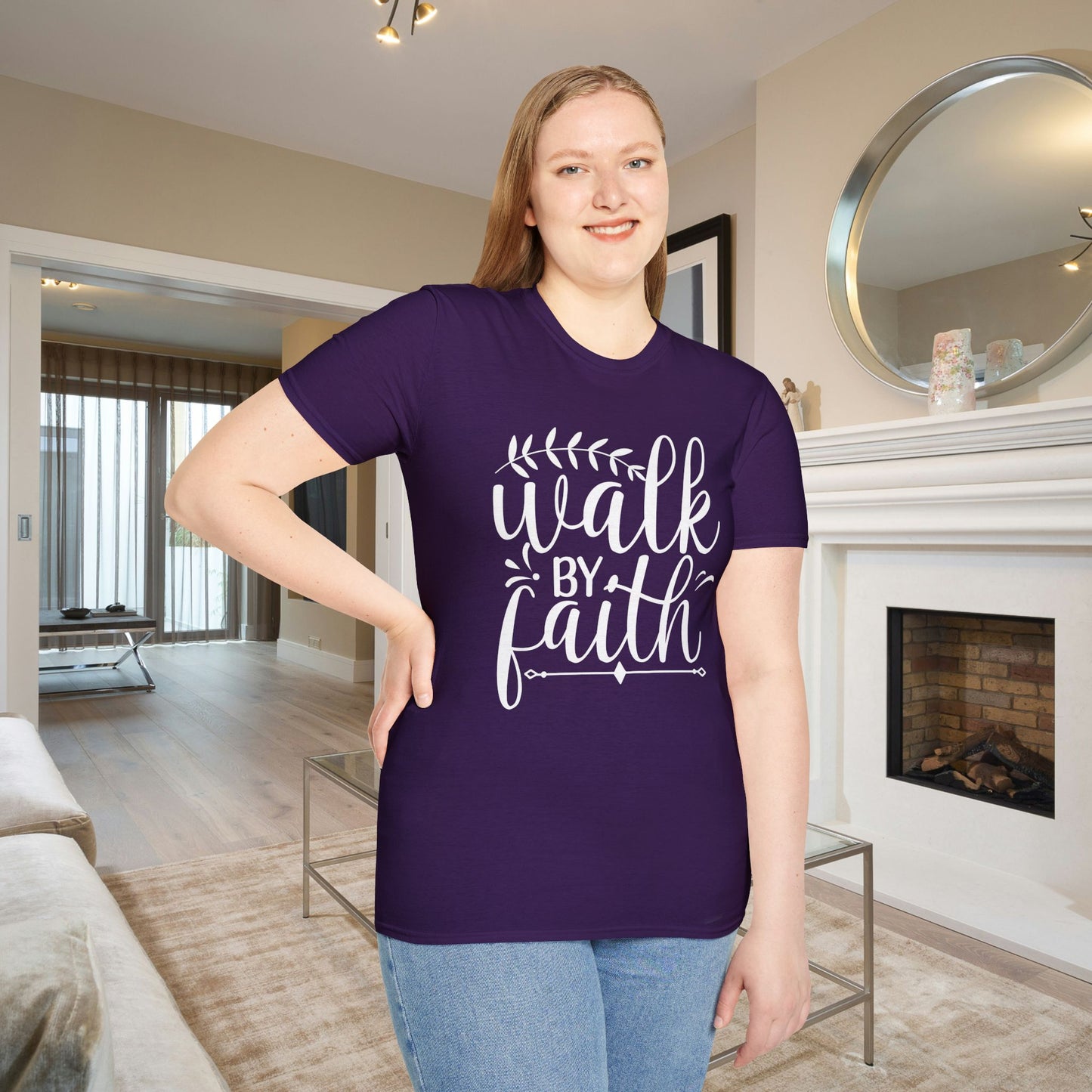 Walk By Faith (2) Adult T-shirt