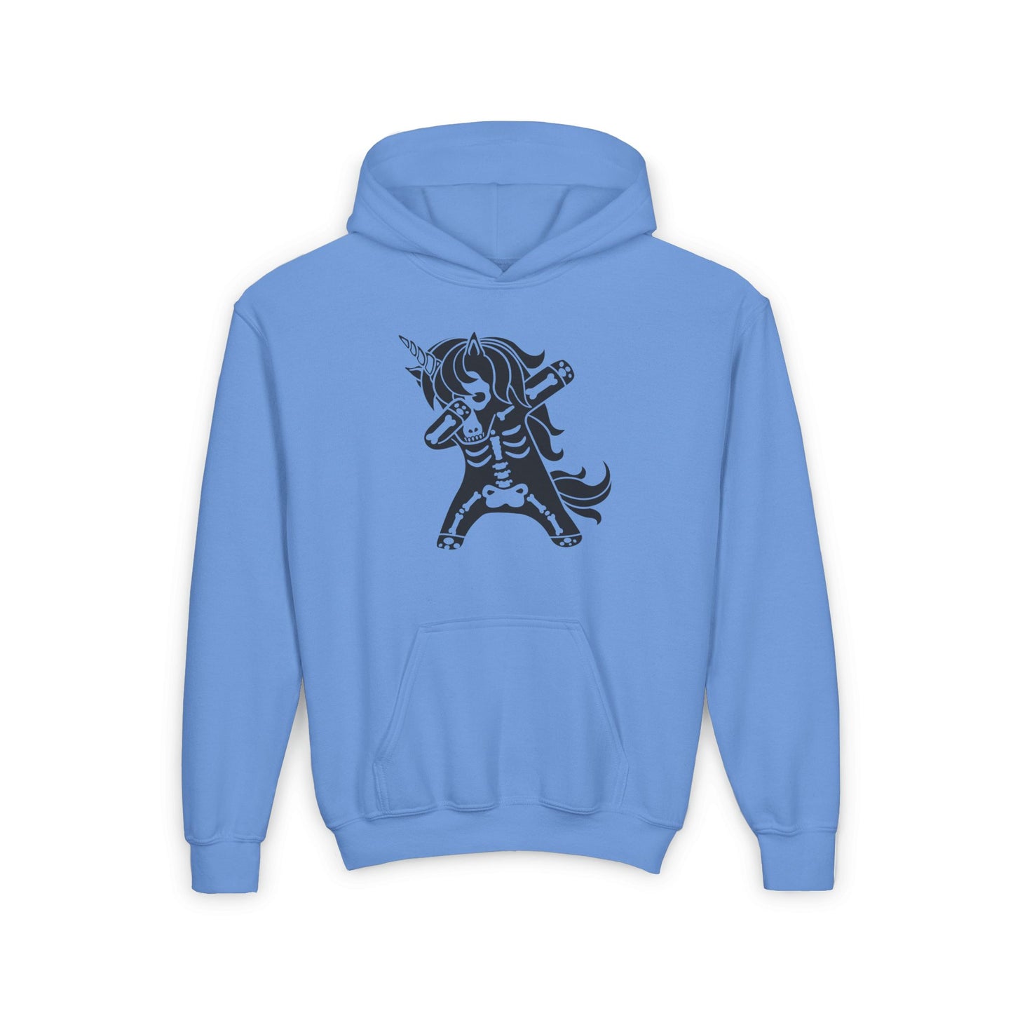 Dabbing Unicorn Skeleton Youth Heavy Blend Hoodie