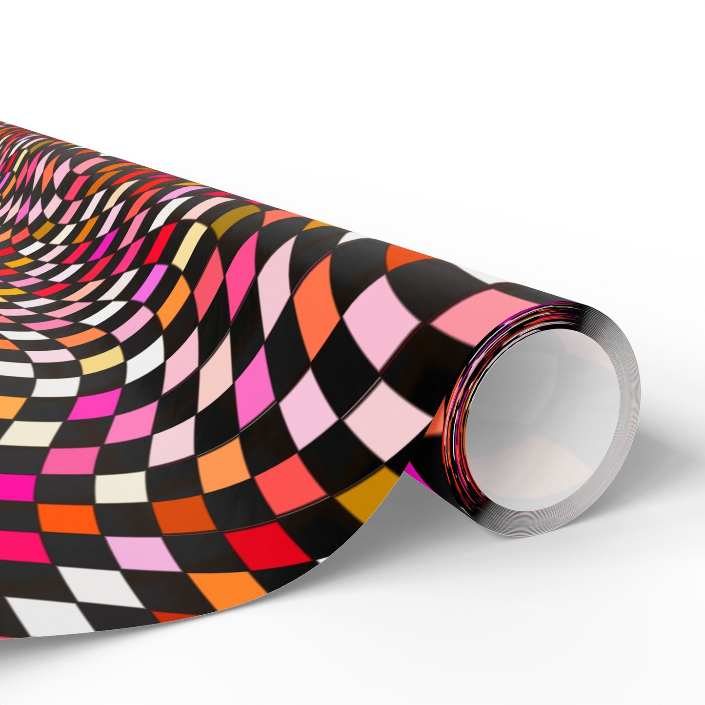Warped Red Checkered Wrapping Paper