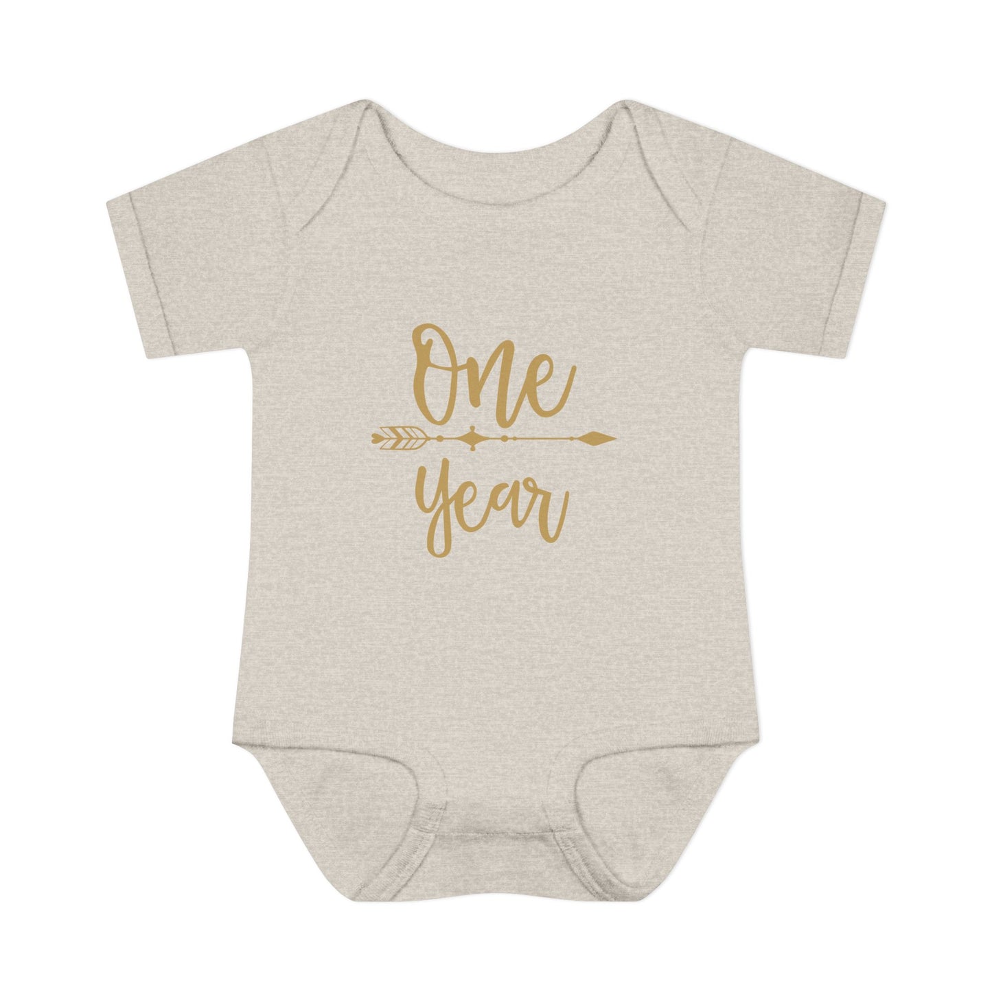 Golden Arrow Milestone Baby Bodysuit-One Year