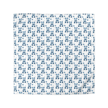 Blue Bear Hugs Microfiber Duvet Cover