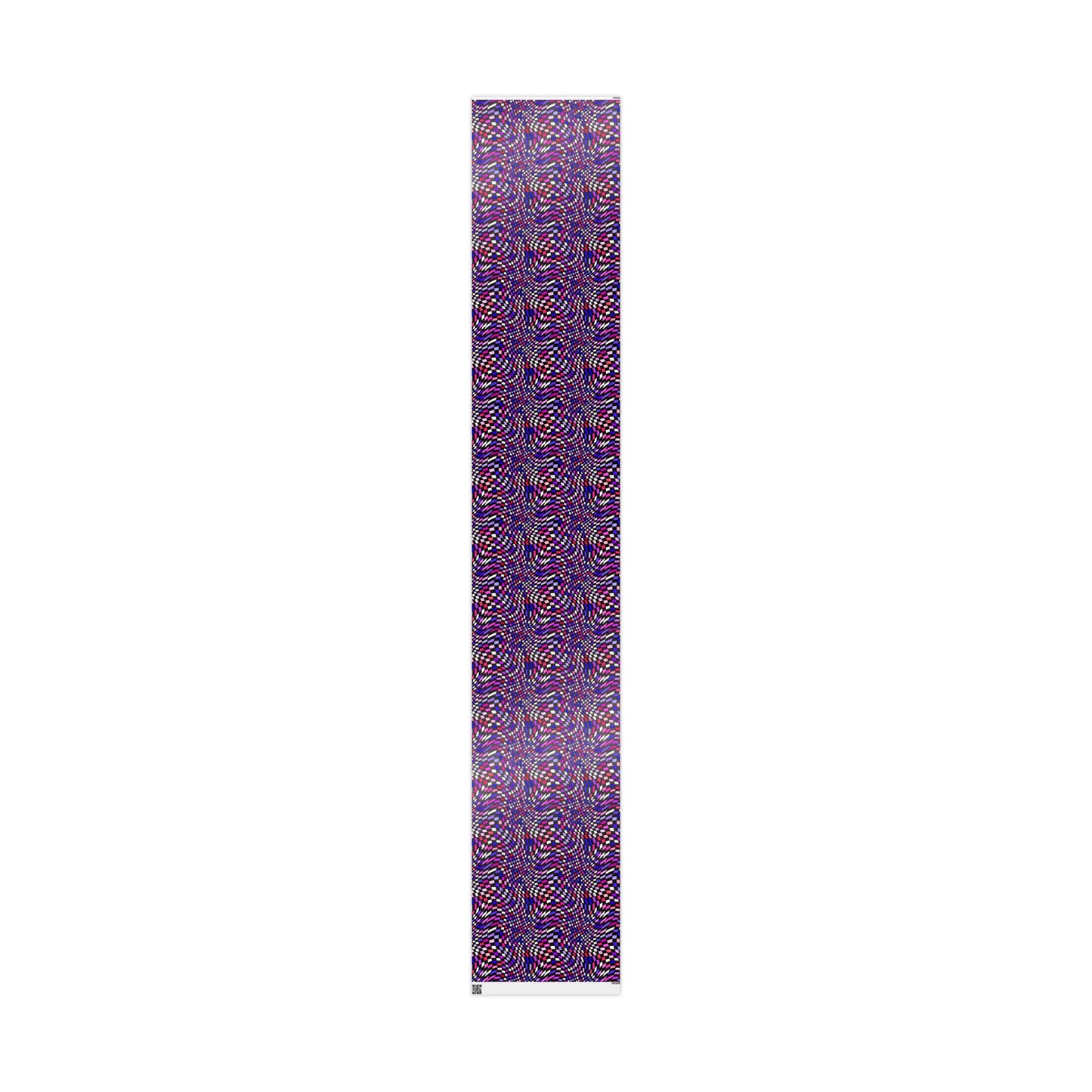 Warped Purple Checkered Wrapping Paper