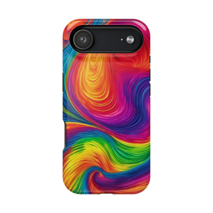 Tie Dye Color Swirl MagSafe® Compatible Tough Case for iPhone