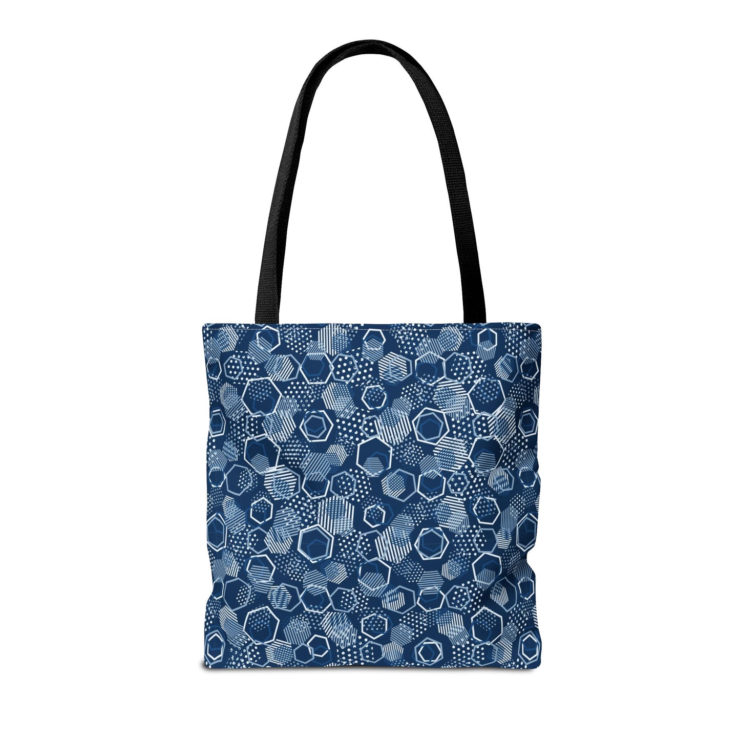 Blue Hexagons Canvas Tote Bag