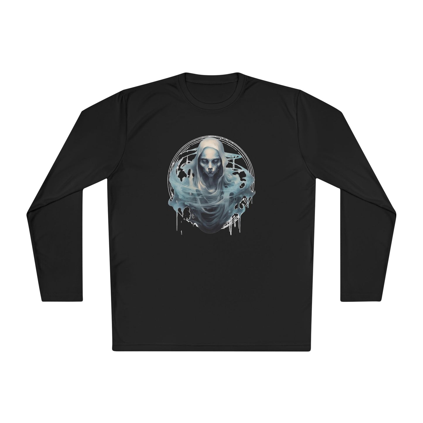 Creepy Ghost 12 Adult Long Sleeve Tee
