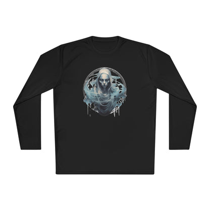 Creepy Ghost 12 Adult Long Sleeve Tee