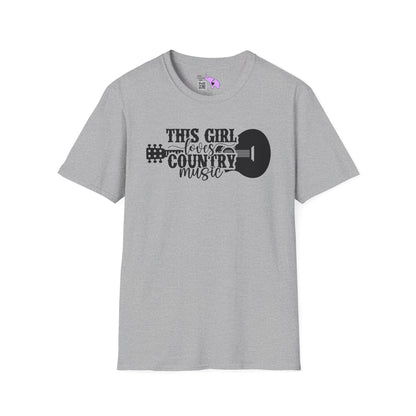 This Girl Loves Country Music Adult T-shirt
