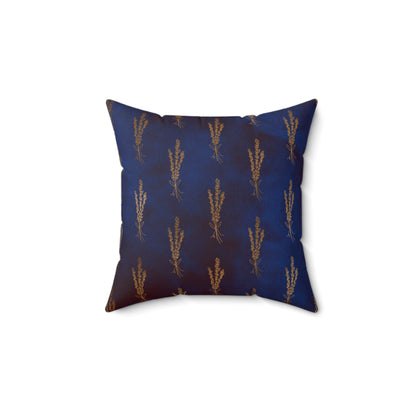 Midnight Sage Bloom Throw Pillow