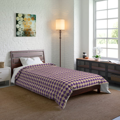 Diamond Bloom-Amethyst & Cream Basic Bedding Set