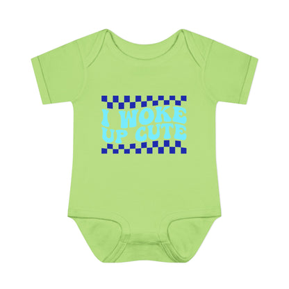 I Woke Up Cute Infant Baby Rib Bodysuit