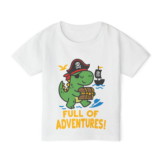Full of Adventures (Dinosaur Pirate) Heavy Cotton™ Toddler T-shirt