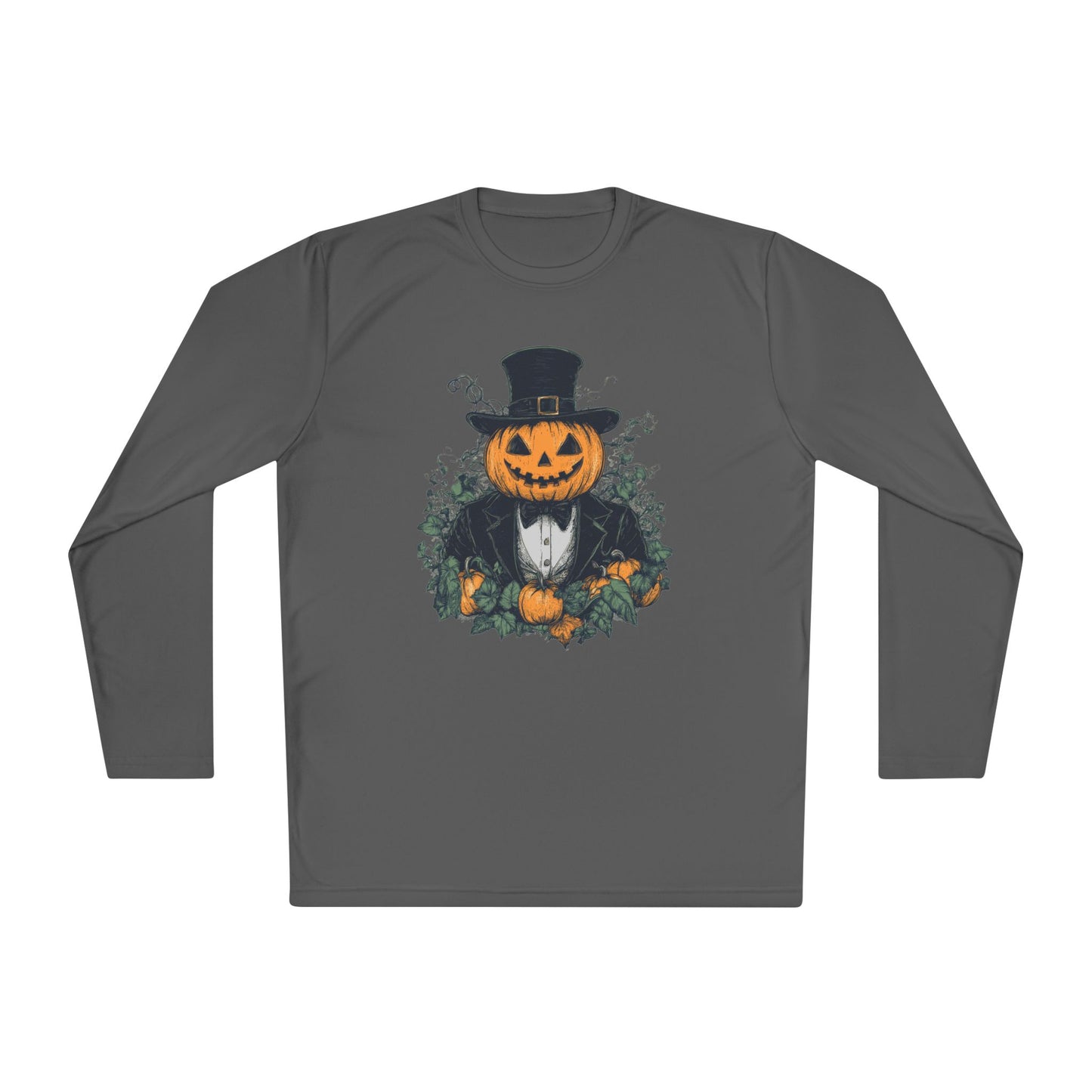 Halloween Pumpkin Man Adult Long Sleeve Tee