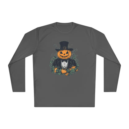 Halloween Pumpkin Man Adult Long Sleeve Tee