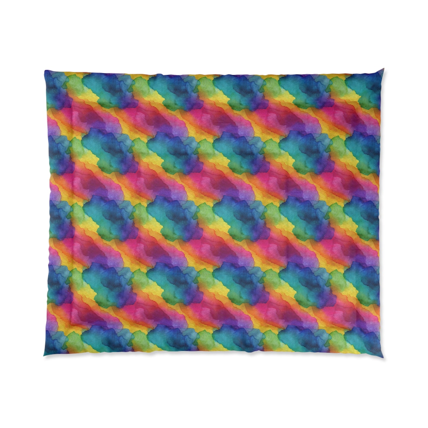 Rainbow Watercolors Basic Bedding Set