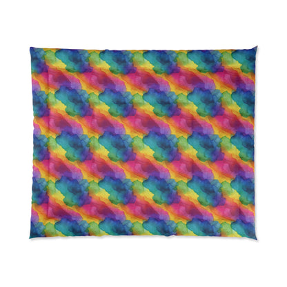 Rainbow Watercolors Basic Bedding Set