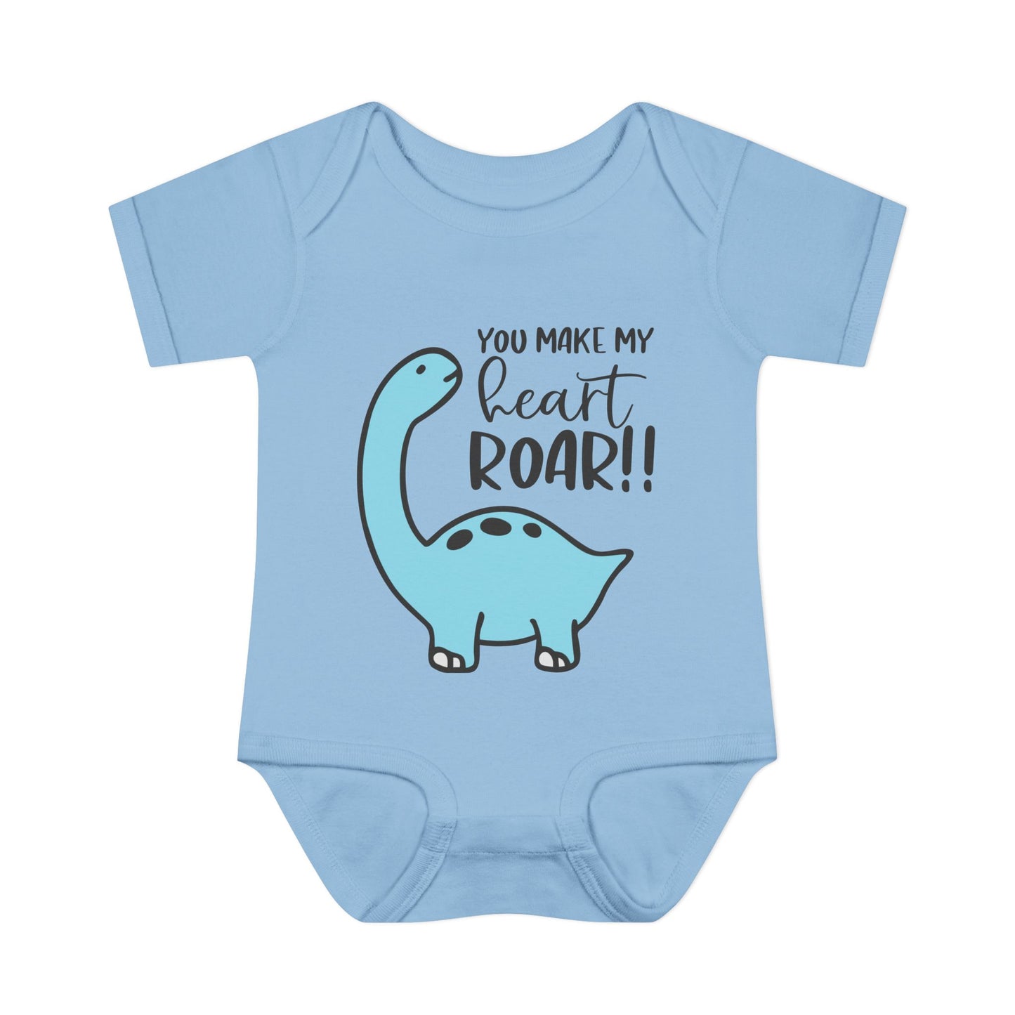 You Make My Heart Roar!! Baby Rib Bodysuit