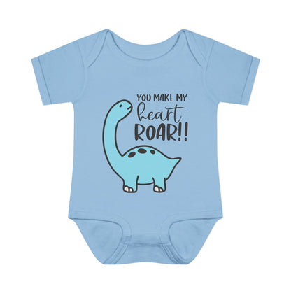 You Make My Heart Roar!! Baby Rib Bodysuit