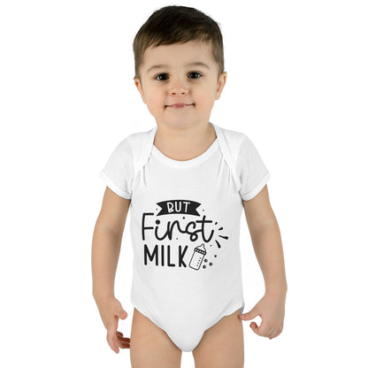 But First Milk Infant Baby Rib Bodysuit