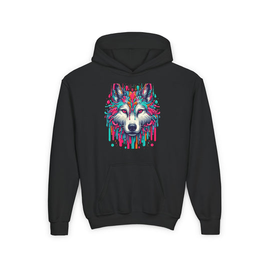 Colorful Wolf Youth Hoodie