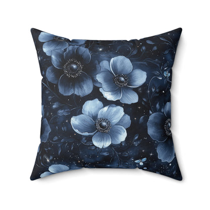 Midnight Blossoms Throw Pillow