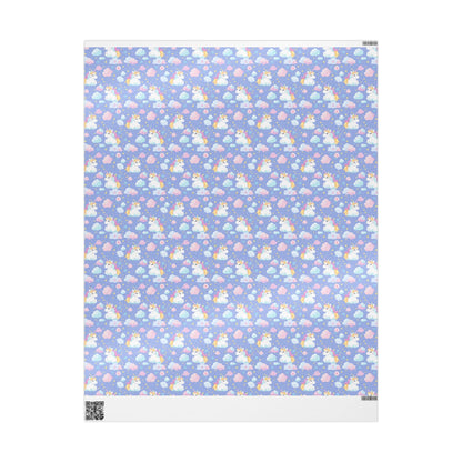 Sleepy Sky Unicorns Wrapping Paper