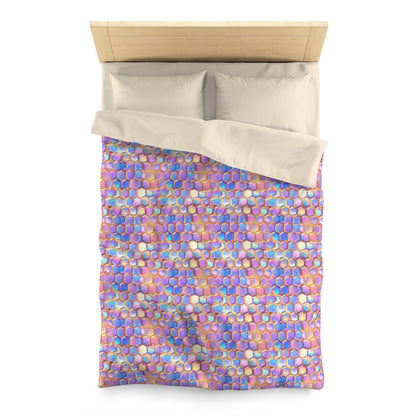 Aurora Hexagons Microfiber Duvet Cover