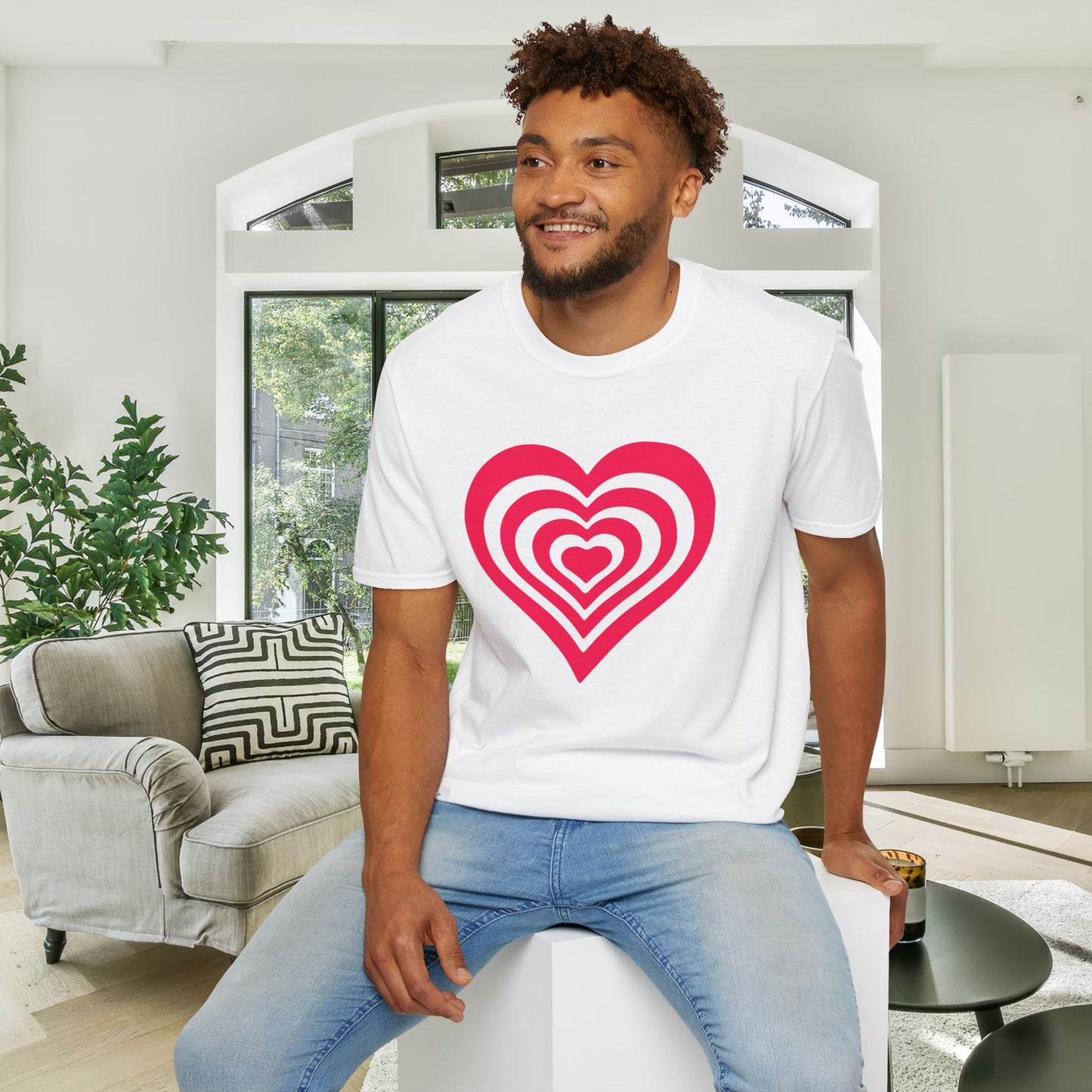 Layered Hearts Adult T-shirt