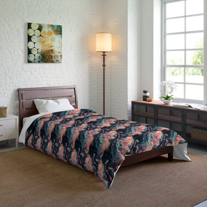 Pink Venom Marble Comforter
