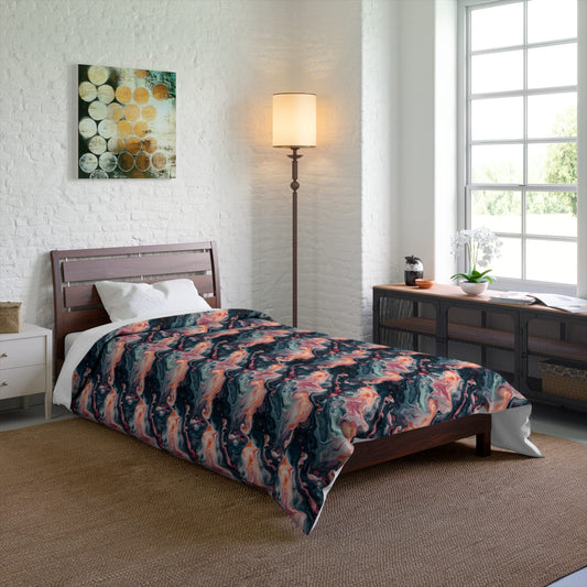 Pink Venom Marble Comforter
