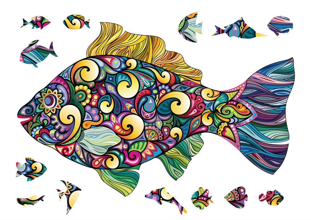 Tropical Harmony Fish Wooden Puzzles Collection