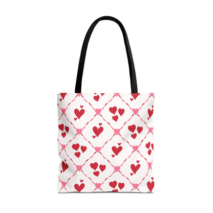 Cupid’s Lattice Canvas Tote Bag