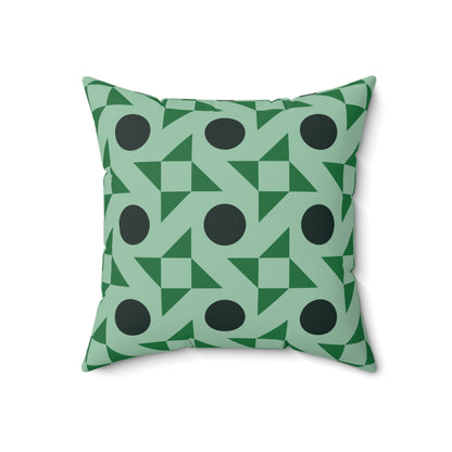 Emerald Pinwheels Throw Pillow