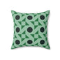 Emerald Pinwheels Throw Pillow