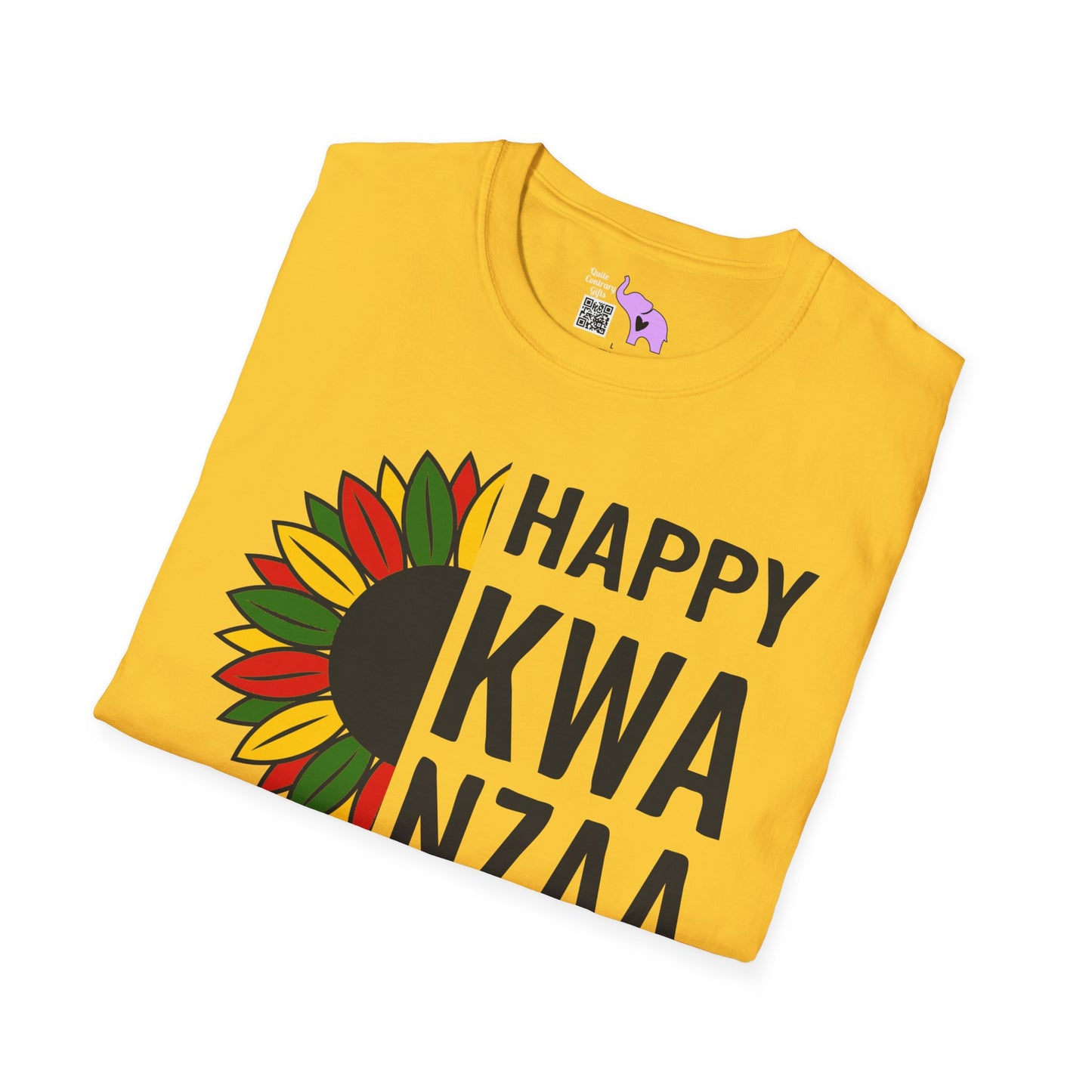 Happy Kwanzaa Sunflower Adult T-shirt