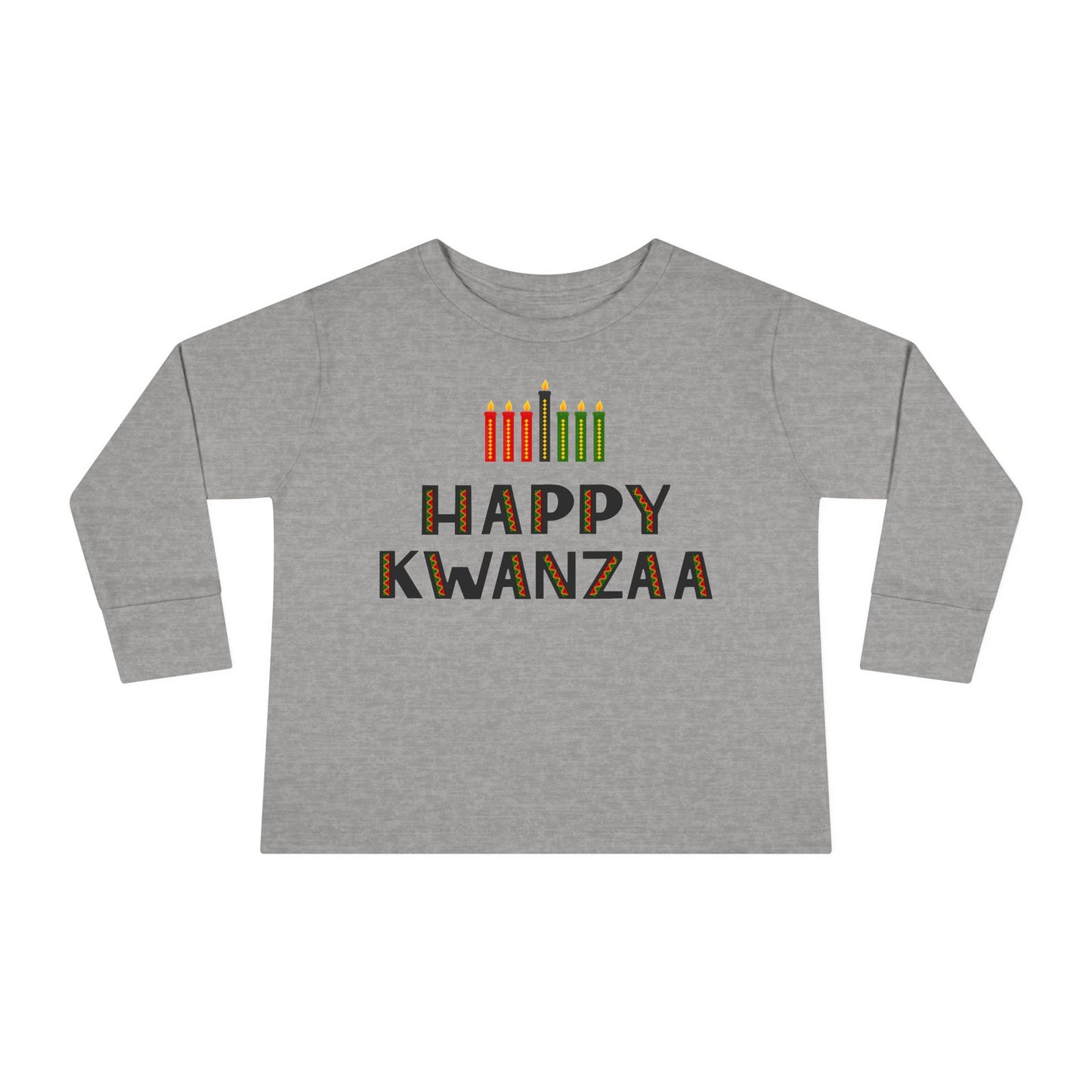 Happy Kwanzaa (Kinara)Toddler Long Sleeve Tee