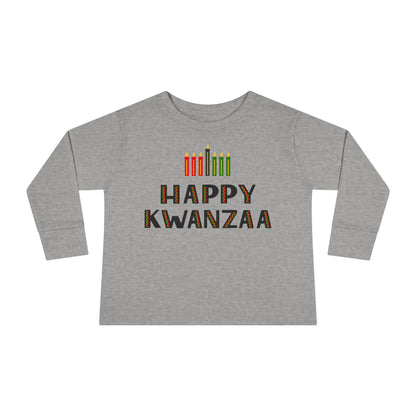 Happy Kwanzaa (Kinara)Toddler Long Sleeve Tee