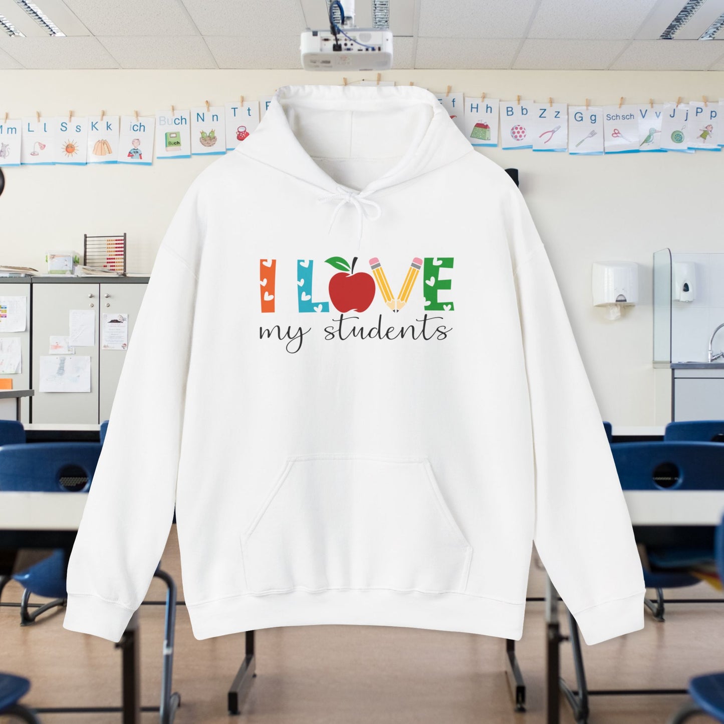 I Love My Students Heavy Blend™ Hooded Sweatshirt