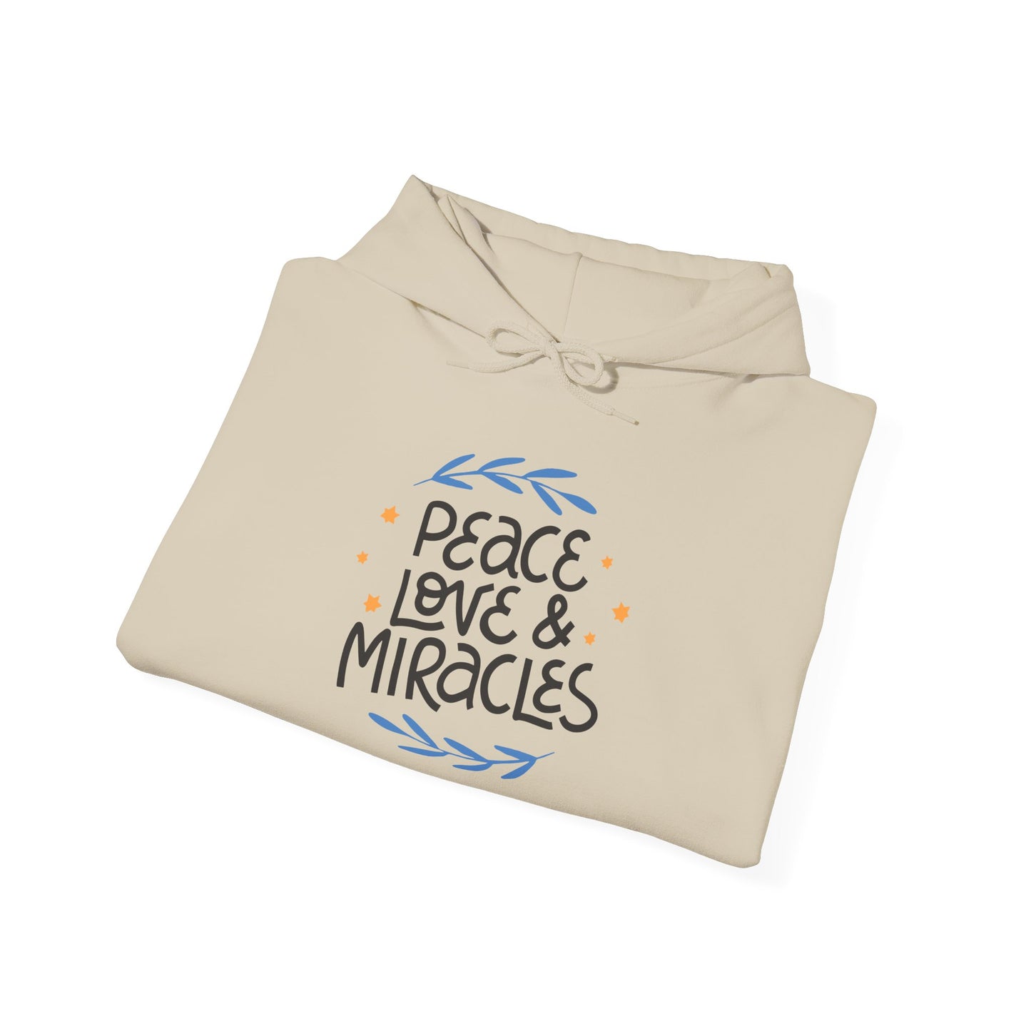Hanukkah Peace Love & Miracles 2 Heavy Blend™ Hooded Sweatshirt