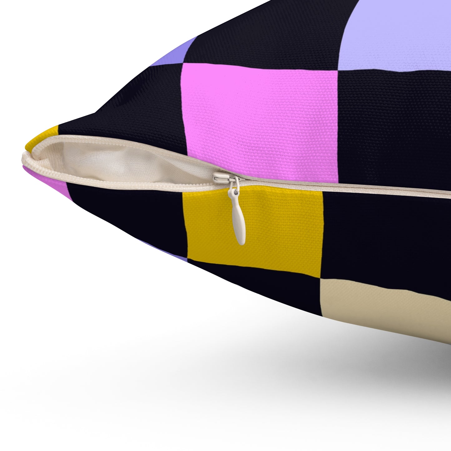 Joyful Checkerboard Throw Pillow