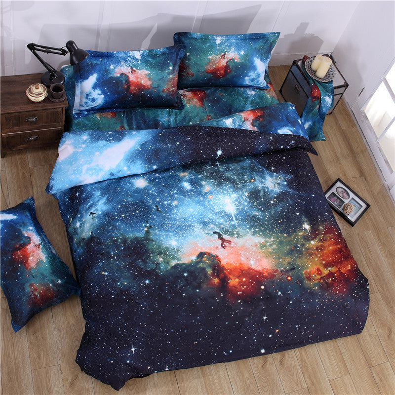 Starry Sky Print 4Pc Bedding Set