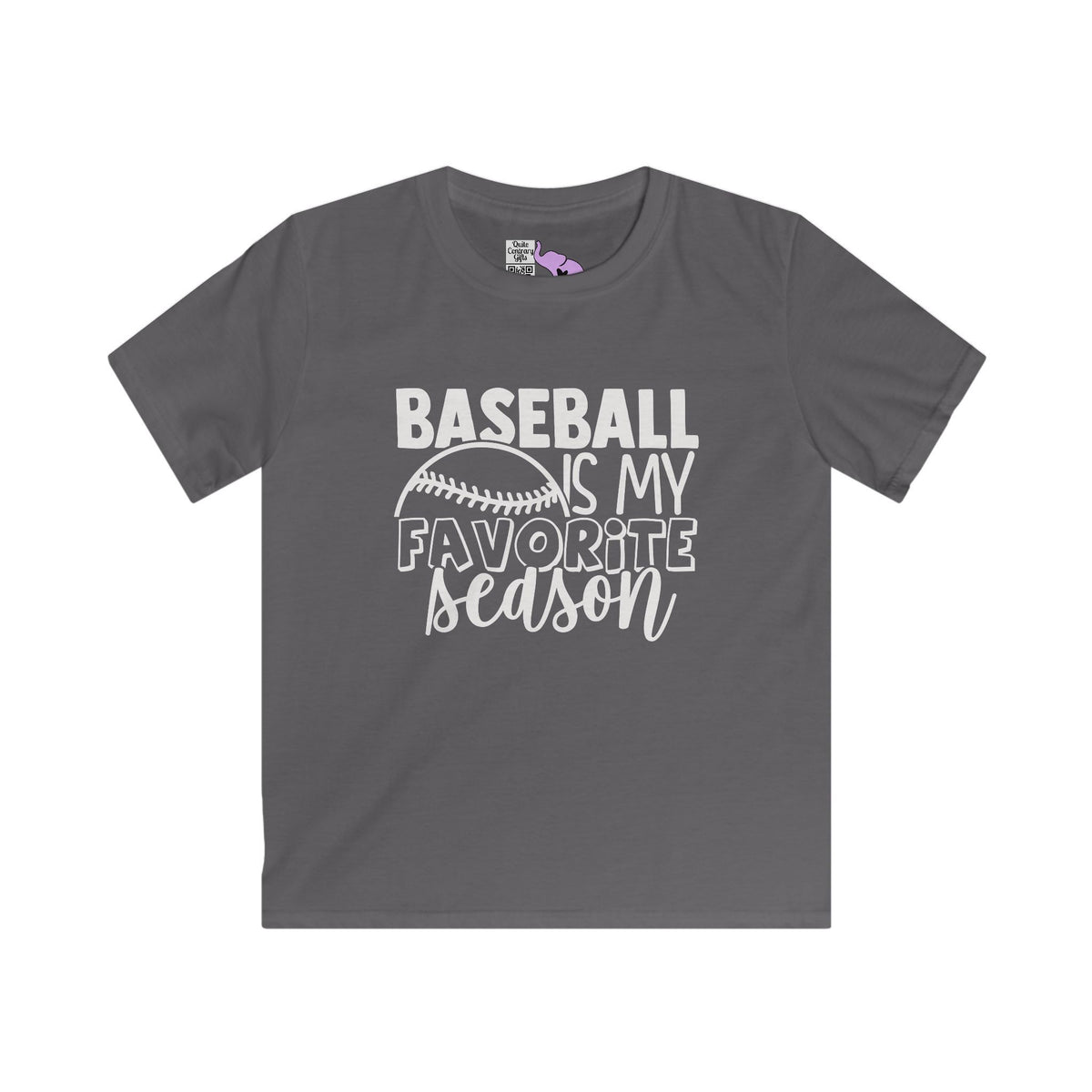 Baseball Is My Favorite Season Youth Softstyle Tee