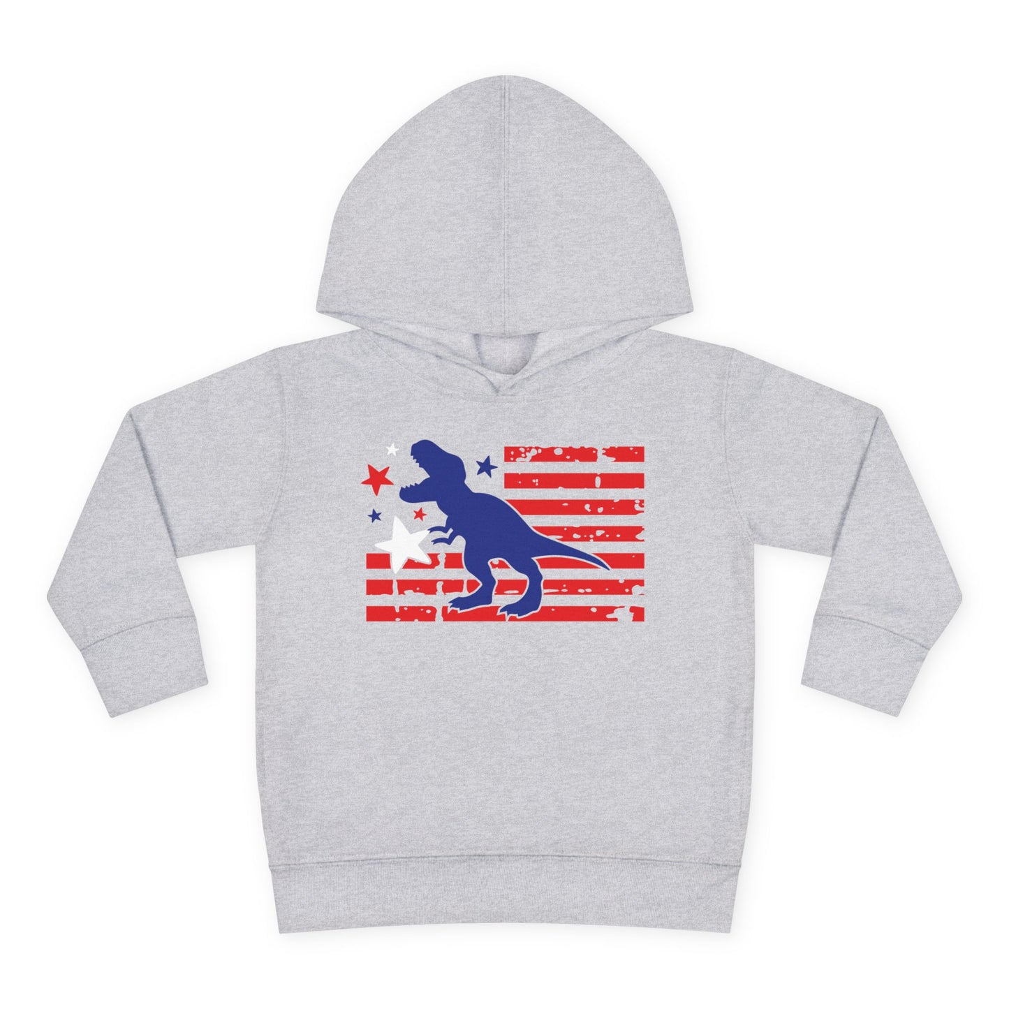 Distressed Patriotic T-Rex Toddler Hoodie