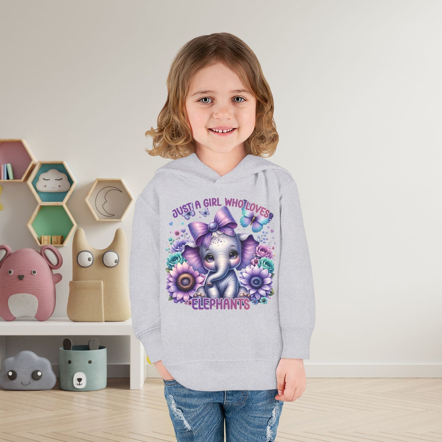 Just A Girl Who Loves Elephants Toddler Hoodie